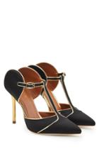 Malone Souliers Malone Souliers Satin Stiletto Pumps With Leather