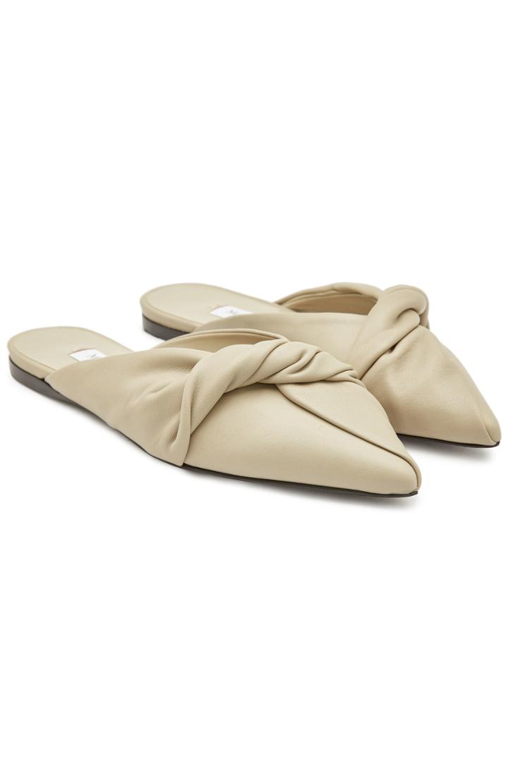 Max Mara Max Mara Dayan Leather Mules With Knot Detail