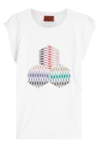 Missoni Missoni Printed Cotton Blend T-shirt With Lace Sleeves