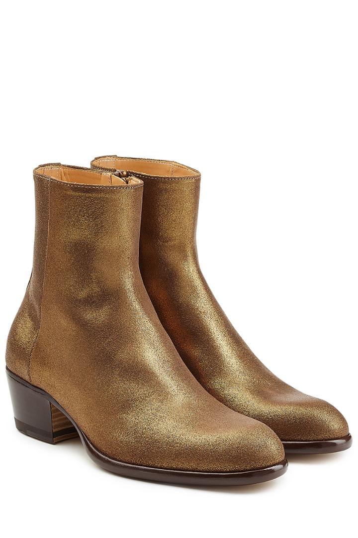 Maison Margiela Maison Margiela Leather Ankle Boots - Gold