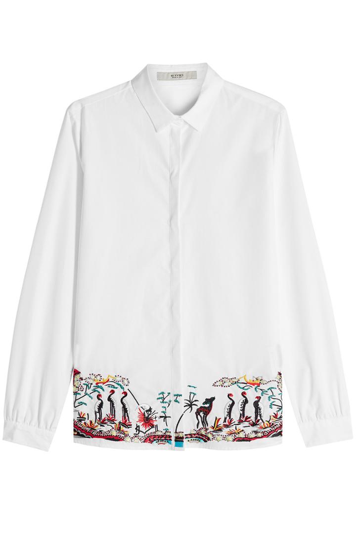 Etro Etro Embroidered Cotton Shirt