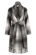 T By Alexander Wang T By Alexander Wang Printed Coat With Fringed Trim