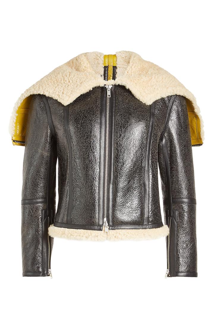 Calvin Klein 205w39nyc Calvin Klein 205w39nyc Leather Jacket With Shearling