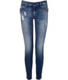 Seven For All Mankind The Skinny Jeans In Blue Rock Indigo