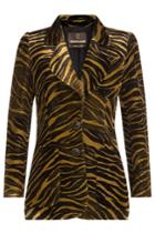 Roberto Cavalli Roberto Cavalli Animal Print Velvet Blazer