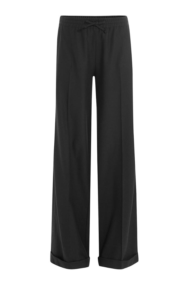 Valentino Valentino Silk Wide Leg Pants - Black