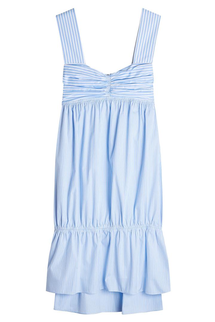 Victoria Victoria Beckham Victoria Victoria Beckham Gathered Stripe Cotton Dress