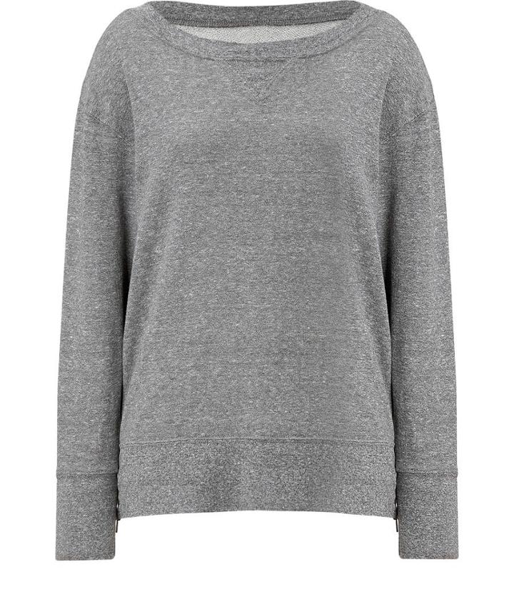 Current/elliott Oversize Pullover In Heather Grey