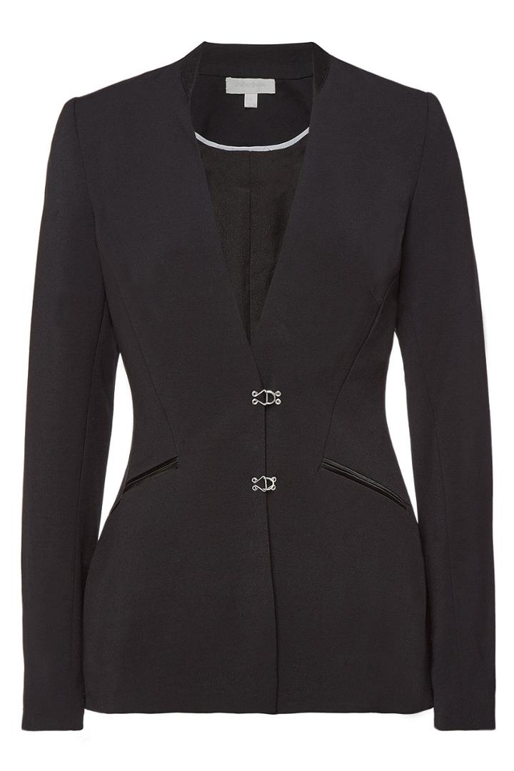 Jonathan Simkhai Jonathan Simkhai Compact Stretch Wool Basque Blazer