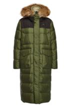 Blauer Blauer Impermeable Quilted Down Coat With Fur-trimmed Hood