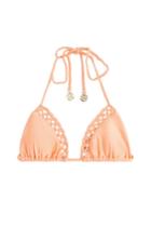 Luli Fama Luli Fama Let's Be Mermaids Triangle Bikini Top With Crochet - None