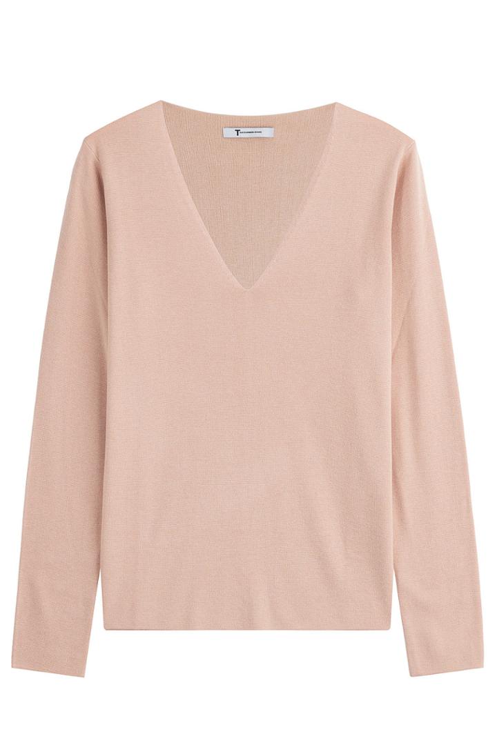 T By Alexander Wang T By Alexander Wang Pullover With Wool And Silk - Pink