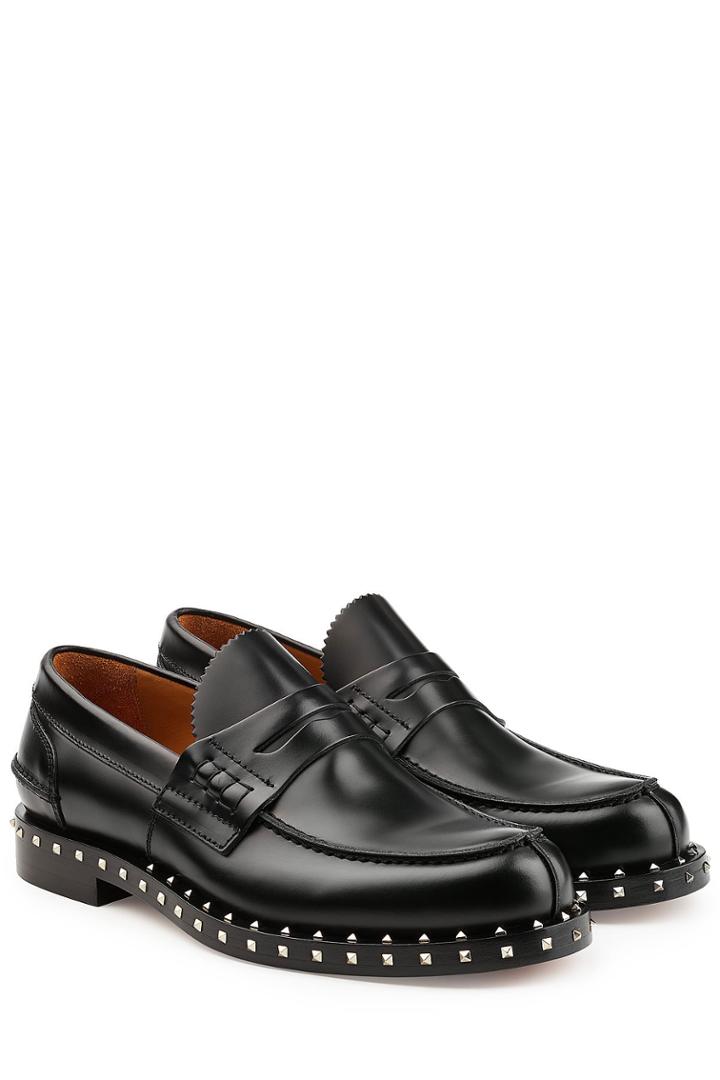 Valentino Valentino Rockstud Leather Loafers