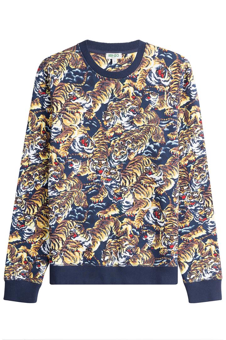 Kenzo Kenzo Cotton Tiger Print Sweatshirt