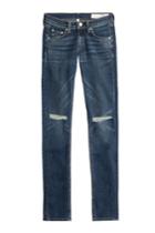 Rag & Bone Rag & Bone Distressed Skinny Jeans - Blue