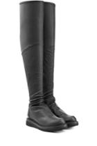 Rick Owens Rick Owens Leather Over-the-knee Boots - Black
