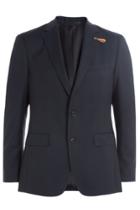 Baldessarini Baldessarini Virgin Wool Pinstriped Suiting Blazer - Blue