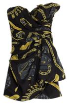 Moschino Moschino Printed Silk Chiffon Dress - Black