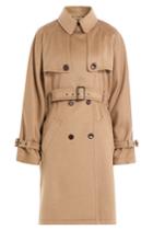 Alberta Ferretti Alberta Ferretti Camel Hair Belted Trench Coat - Camel