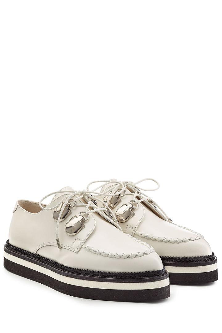 Alexander Mcqueen Alexander Mcqueen Leather Creepers - White