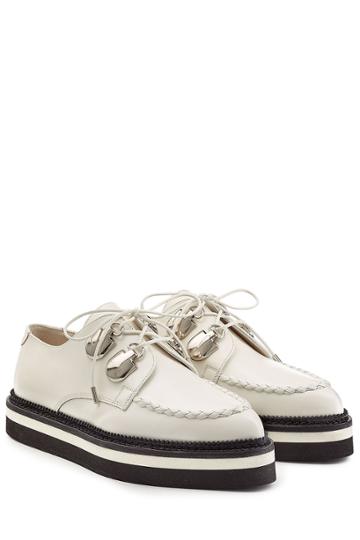 Alexander Mcqueen Alexander Mcqueen Leather Creepers - White