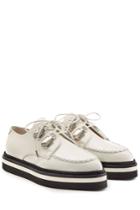 Alexander Mcqueen Alexander Mcqueen Leather Creepers - White