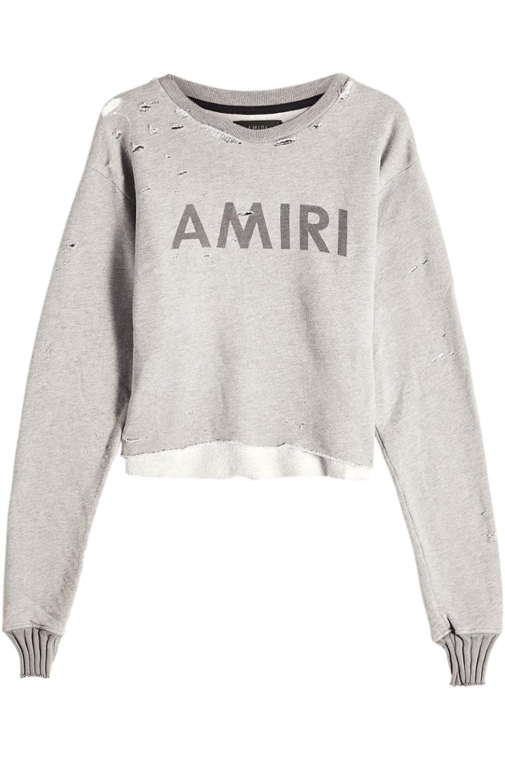 Amiri Amiri Distressed Sweatshirt With Cotton