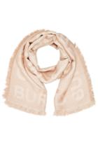 Burberry Burberry Printed Scarf In Mulberry Silk And Wool