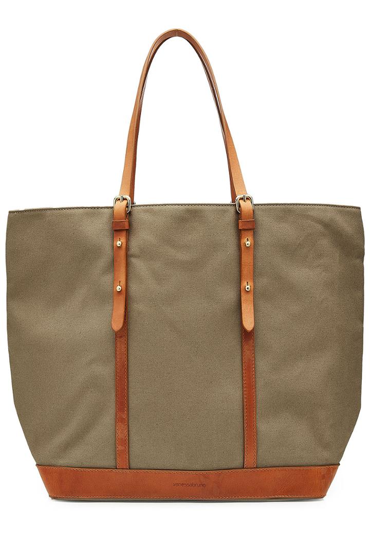 Vanessa Bruno Vanessa Bruno Canvas And Leather Tote