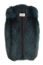 Yves Salomon Yves Salomon Fox Fur Vest With Wool - Blue