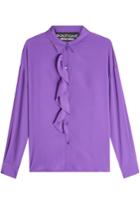 Boutique Moschino Boutique Moschino Flutter Trim Blouse With Silk