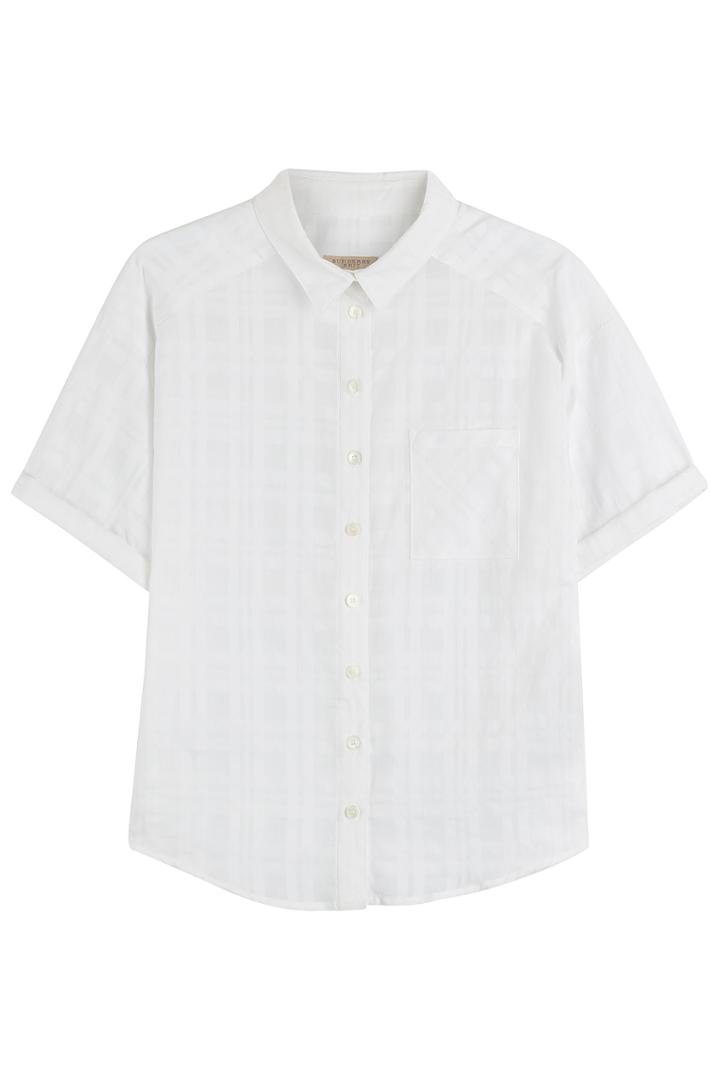 Burberry Brit Burberry Brit Sheer Check Cotton Shirt - White