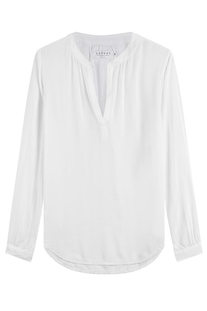 Velvet Velvet V-neck Blouse - White