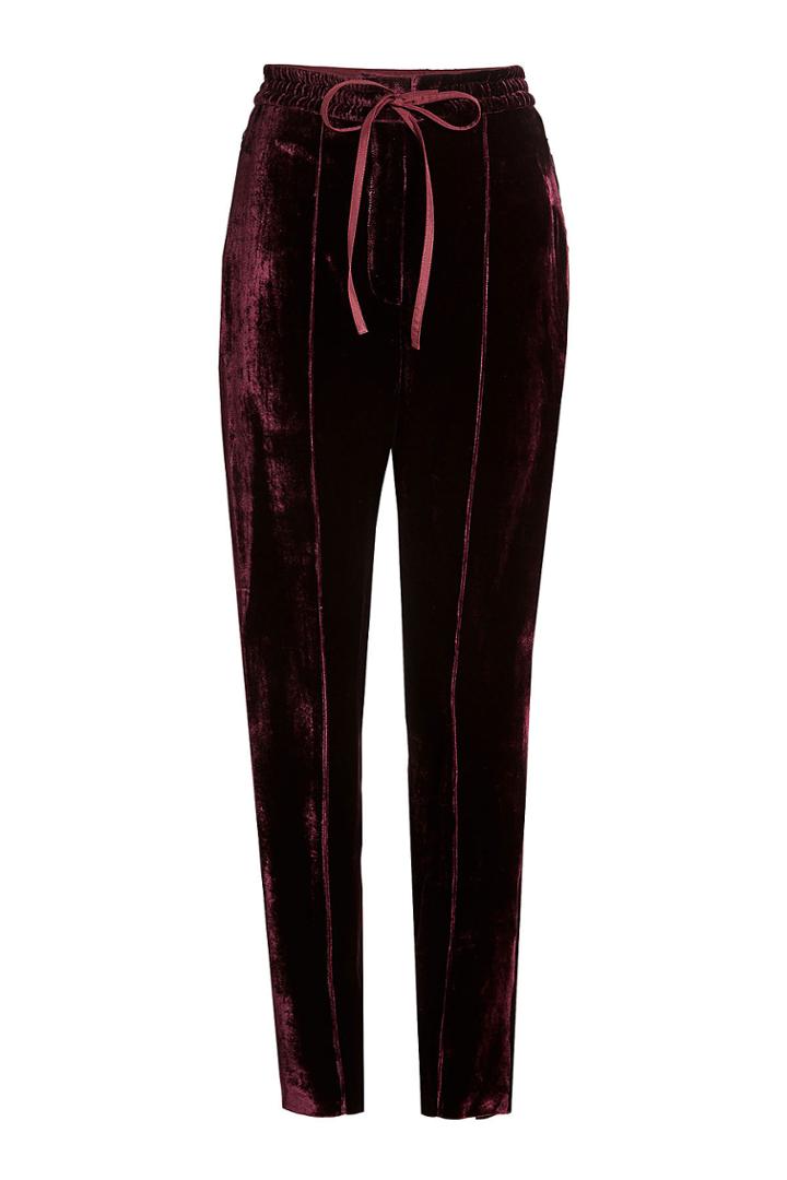 Nina Ricci Nina Ricci Velvet Pants With Silk