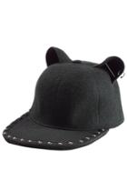 Karl Lagerfeld Karl Lagerfeld Choupette Felted Wool Cat Baseball Cap - Black