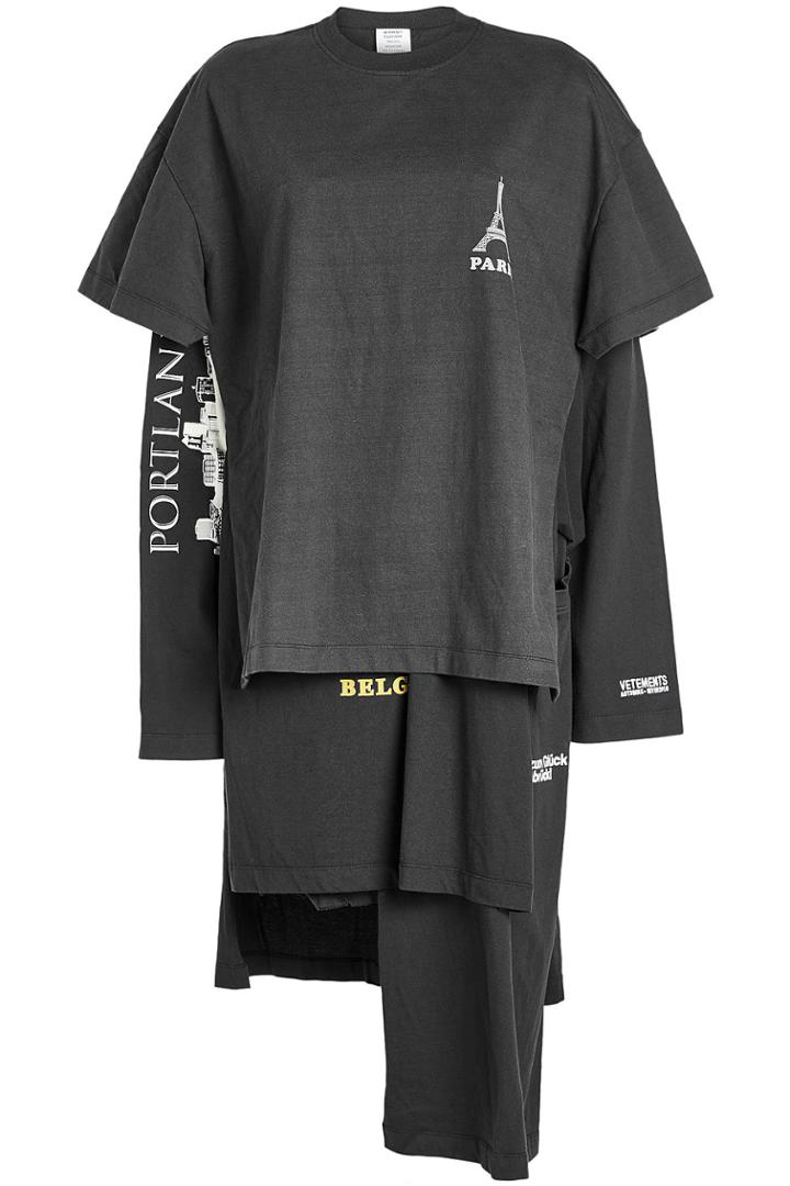 Vetements Vetements Layered Top With Asymmetric Hem