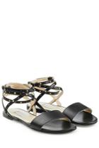 L'autre Chose L'autre Chose Leather Sandals With Star Embellishment