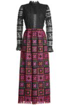 Anna Sui Anna Sui Embroidered Dress With Lace And Crochet