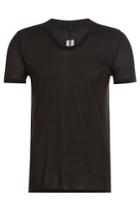 Rick Owens Men Rick Owens Men Jersey T-shirt With Silk - Black