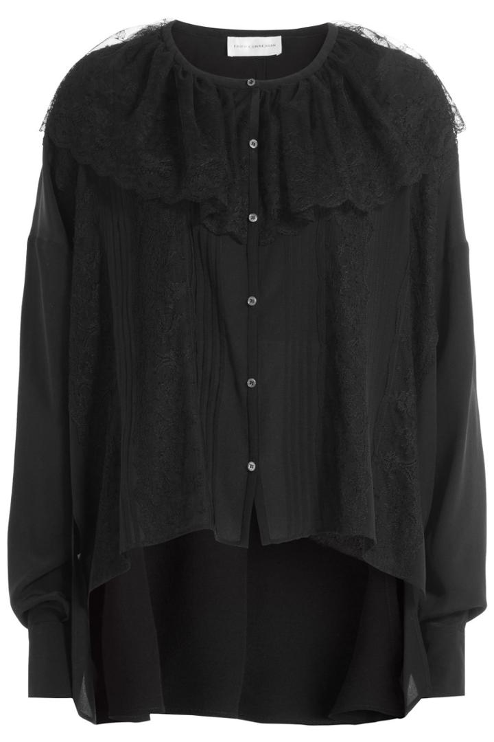 Faith Connexion Faith Connexion Silk Blouse With Lace Cape