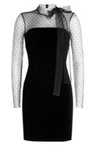 R.e.d Valentino R.e.d Valentino Velvet Dress With Spotted Tulle