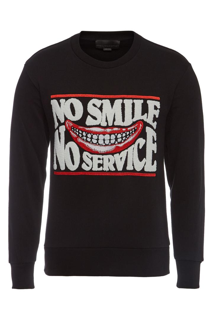 Stella Mccartney Stella Mccartney No Smile No Service Cotton Sweatshirt