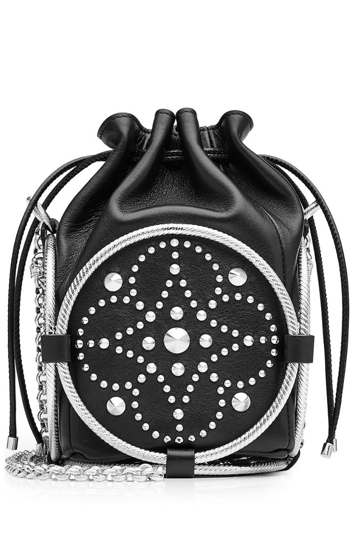 Alexander Mcqueen Alexander Mcqueen Embellished Leather Drawstring Bag