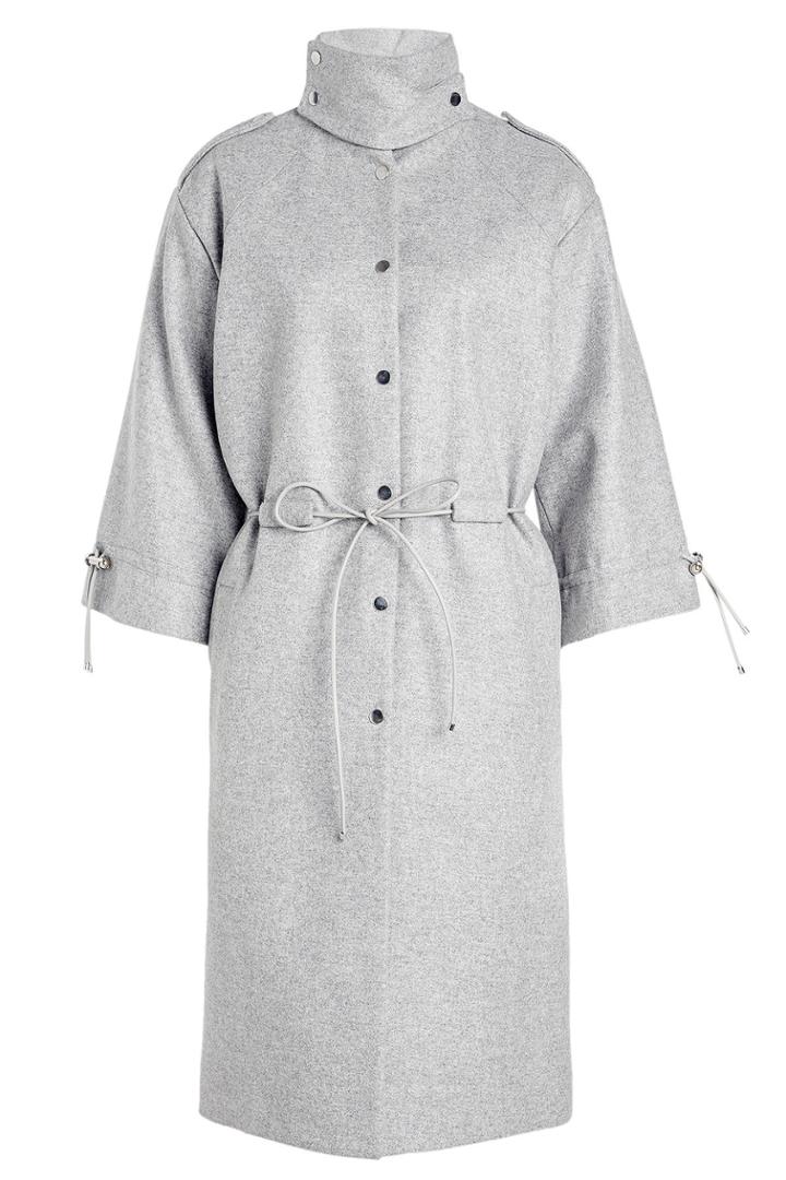 Carven Carven Wool Coat With Drawstring Ties