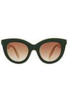 Victoria Beckham Victoria Beckham Layered Cat-eye Sunglasses - Green
