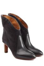 Chloé Chloé Suede And Leather Ankle Boots - Black