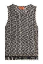 Missoni Missoni Fringed Sleeveless Top With Wool - Black