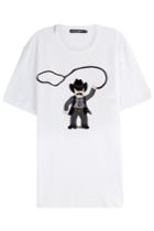 Dolce & Gabbana Dolce & Gabbana Cotton T-shirt With Patchwork Appliqué - Grey
