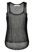 Anthony Vaccarello Anthony Vaccarello Mesh Tank Top In Black
