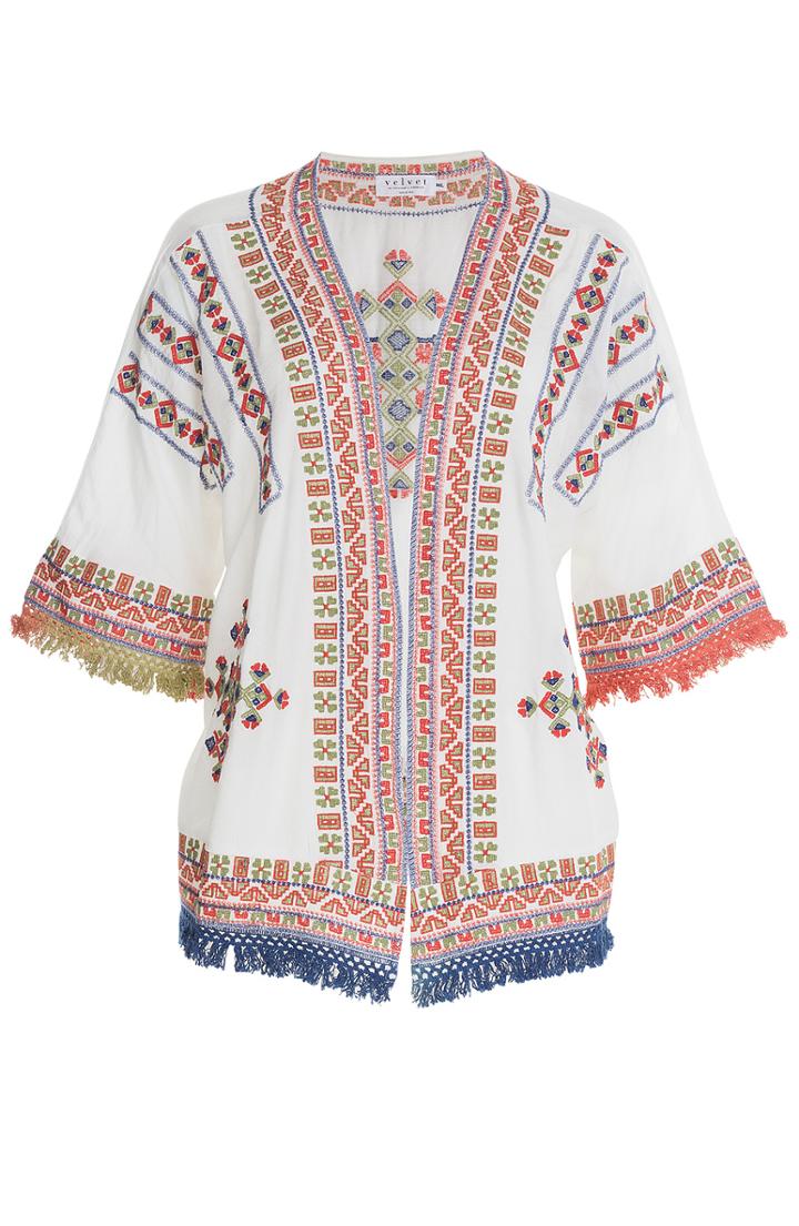 Velvet Embroidered Tunic